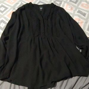 Torrid chiffon button up top
